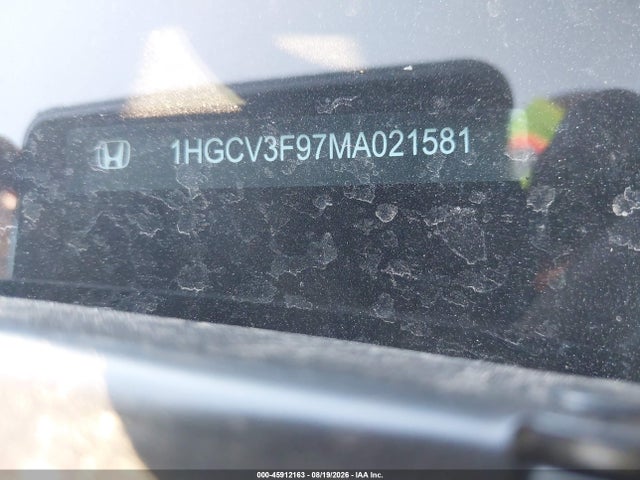 Продажа на аукционе авто 2021 Honda Accord Hybrid Touring, vin: 1HGCV3F97MA021581, номер лота: 45912163