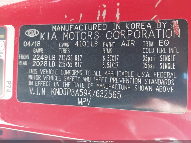 Aukcja sprzedaży 2019 Kia Soul +, vin: KNDJP3A59K7632565, numer aukcji: 45912218