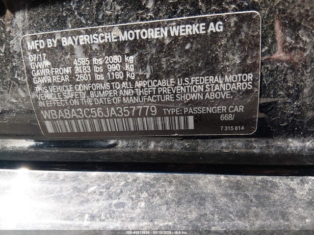 BMW 320i Xdrive 2018 WBA8A3C56JA357779 Image 9