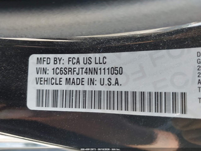 1C6SRFJT4NN111050 RAM 1500 Laramie 4x4 5&#039;7 Box