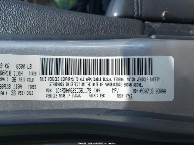 Aukcja sprzedaży 2014 Dodge Durango Sxt, vin: 1C4RDHAG2EC561179, numer aukcji: 45913156