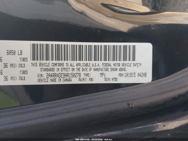 Продаж на аукціоні авто 2010 Chrysler Town & Country Lx, vin: 2A4RR4DE9AR150278, номер лоту: 45913158