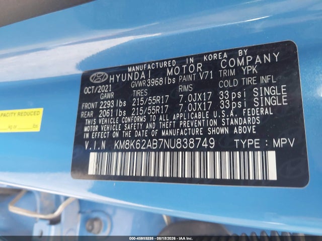 Hyundai Kona Sel 2022 KM8K62AB7NU838749 Image 9