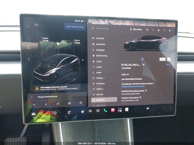 2026 Tesla Model Y Premium/rear-wheel Drive მანქანა იყიდება აუქციონზე, vin: 7SAYGDED2TF614610, აუქციონის ნომერი: 45913311