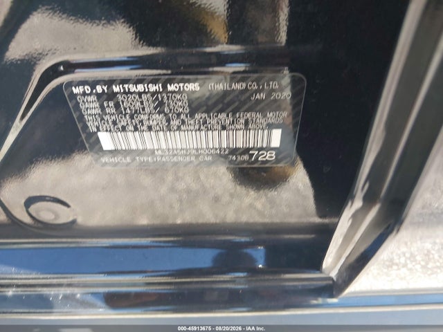 Продажа на аукционе авто 2020 Mitsubishi Mirage Gt/le, vin: ML32A5HJ9LH006422, номер лота: 45913675