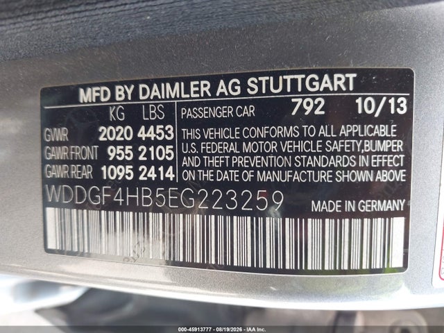 Продажа на аукционе авто 2014 Mercedes-benz C 250 Sport, vin: WDDGF4HB5EG223259, номер лота: 45913777