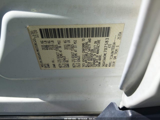 5N1AT3AA5MC707583 Nissan Rogue S Fwd