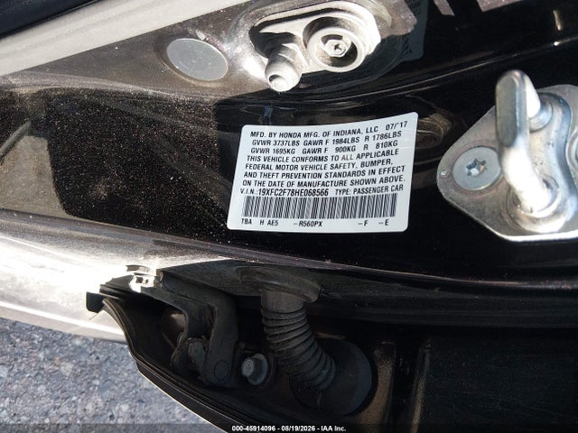 Aukcja sprzedaży 2017 Honda Civic Ex, vin: 19XFC2F78HE068566, numer aukcji: 45914096