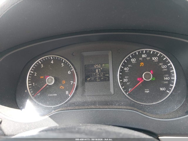 2012 Volkswagen Jetta 2.5l Se მანქანა იყიდება აუქციონზე, vin: 3VWDX7AJ3CM351559, აუქციონის ნომერი: 45914173
