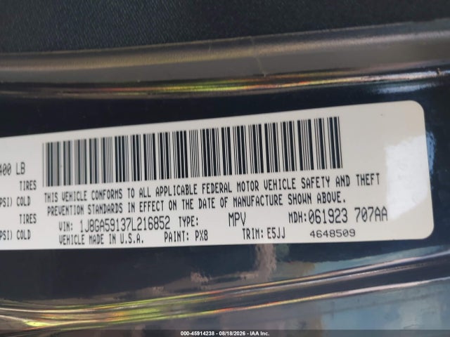 Aukcja sprzedaży 2007 Jeep Wrangler Unlimited Sahara, vin: 1J8GA59137L216852, numer aukcji: 45914238