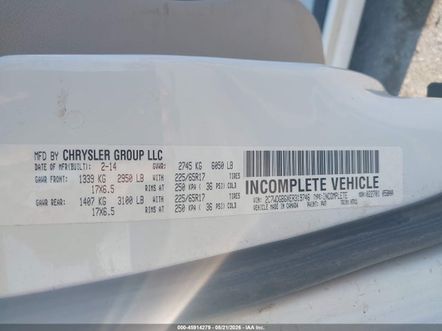 45914279 :رقم المزاد ، 2C7WDGBGXER319746 vin ، 2014 Dodge Grand Caravan Se مزاد بيع