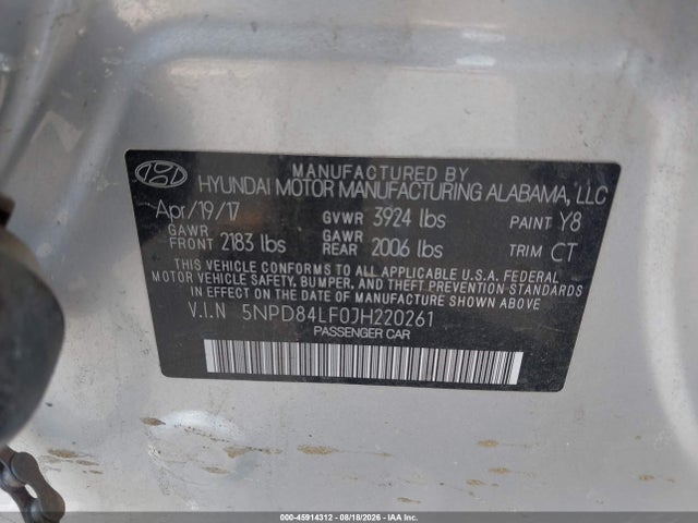 Hyundai ELANTRA SEL 2018 5NPD84LF0JH220261 Image 9