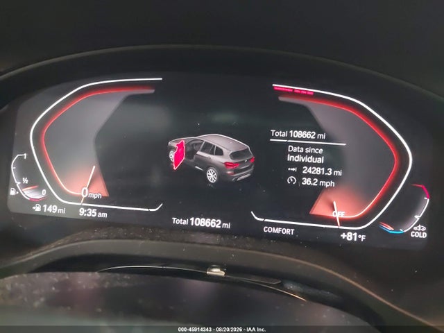 2020 Bmw X3 Xdrive30i მანქანა იყიდება აუქციონზე, vin: 5UXTY5C01L9C35717, აუქციონის ნომერი: 45914343