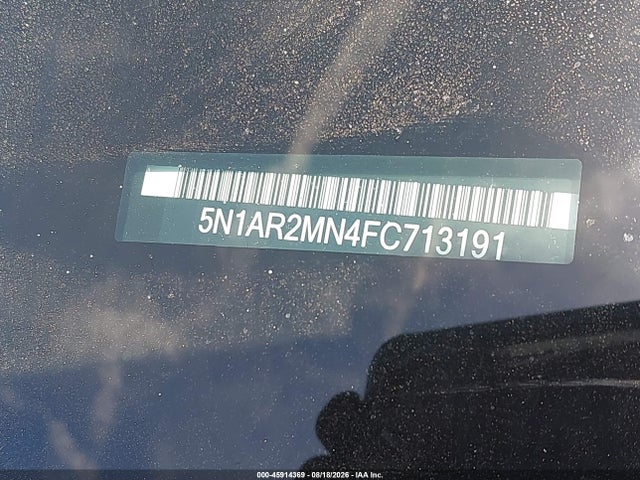 Продаж на аукціоні авто 2015 Nissan Pathfinder S, vin: 5N1AR2MN4FC713191, номер лоту: 45914369
