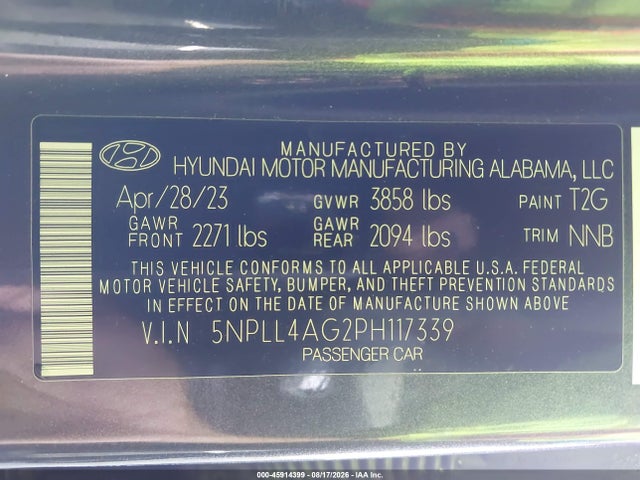 Hyundai ELANTRA SE 2023 5NPLL4AG2PH117339 Image 9