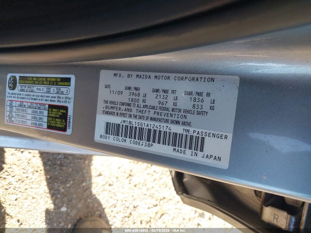Aukcja sprzedaży 2010 Mazda Mazda3, vin: JM1BL1SG1A1245174, numer aukcji: 45914405