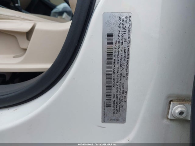 Aukcja sprzedaży 2011 Volkswagen Jetta 2.5l Se, vin: 3VWDX7AJ4BM386593, numer aukcji: 45914465