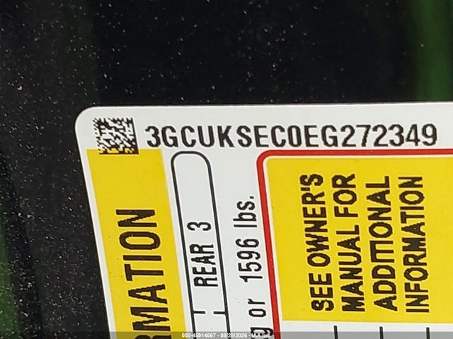 Продаж на аукціоні авто 2014 Chevrolet Silverado 1500 Ltz, vin: 3GCUKSEC0EG272349, номер лоту: 45914567