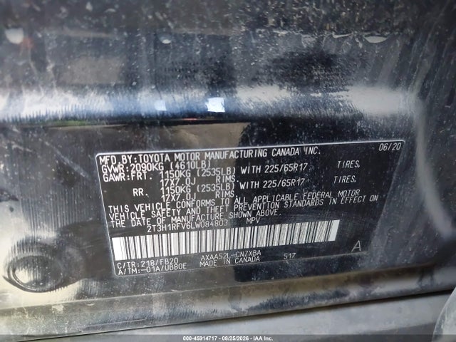 Toyota RAV4 LE 2020 2T3H1RFV6LW084803 Image 9