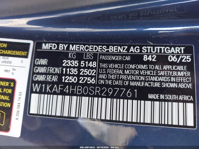 Mercedes-Benz C 300 2025 W1KAF4HB0SR297761 Image 9