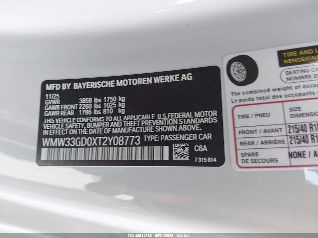 Продаж на аукціоні авто 2026 Mini Hardtop Jcw, vin: WMW33GD0XT2Y08773, номер лоту: 45914866