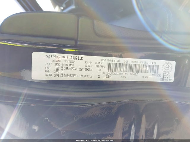 45915031 :رقم المزاد ، 1C4RJFN99JC278944 vin ، 2018 Jeep Grand Cherokee Trackhawk مزاد بيع