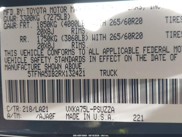 Toyota Tundra Platinum 2024 5TFNA5DB2RX132421 Image 9