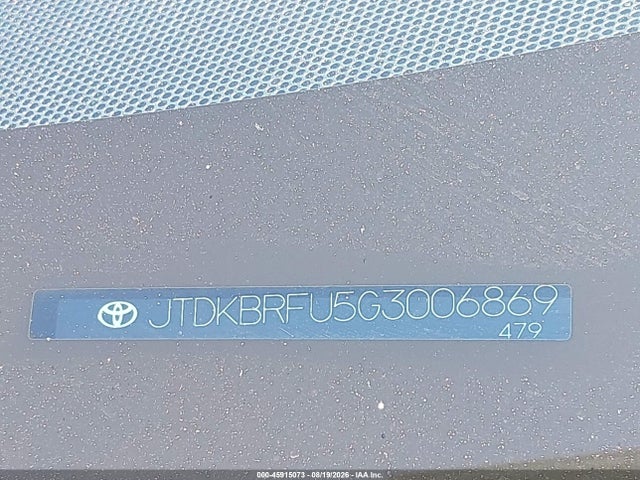 Toyota Prius Two 2016 JTDKBRFU5G3006869 Image 9