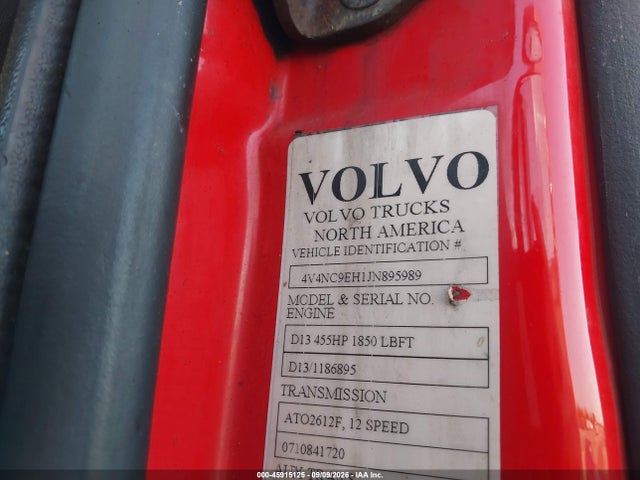 Aukcja sprzedaży 2018 Volvo Vnl, vin: 4V4NC9EH1JN895989, numer aukcji: 45915125