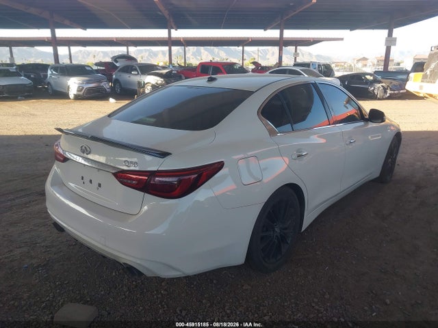2018 Infiniti Q50 3.0t Luxe მანქანა იყიდება აუქციონზე, vin: JN1EV7AP7JM354056, აუქციონის ნომერი: 45915185