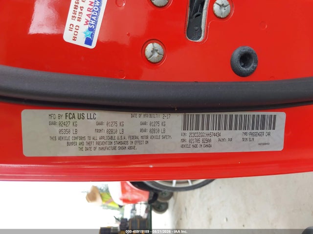 45915189 :رقم المزاد ، 2C3CDZGG1HH574434 vin ، 2017 Dodge Challenger Gt مزاد بيع