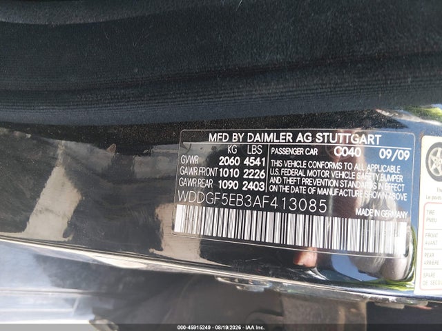 2010 Mercedes-benz C 300 Luxury/sport მანქანა იყიდება აუქციონზე, vin: WDDGF5EB3AF413085, აუქციონის ნომერი: 45915249