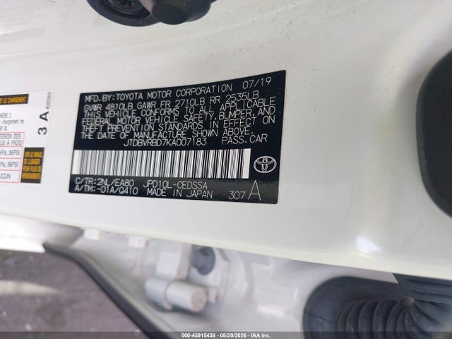 Toyota Mirai 2019 JTDBVRBD7KA007183 Image 9
