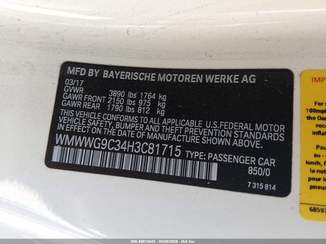 WMWWG9C34H3C81715 Mini Convertible Cooper S
