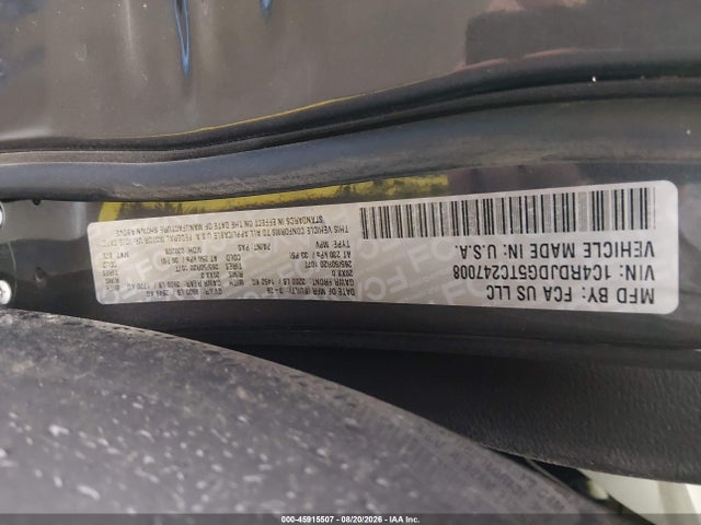 45915507 :رقم المزاد ، 1C4RDJDG5TC247008 vin ، 2026 Dodge Durango Gt Awd مزاد بيع