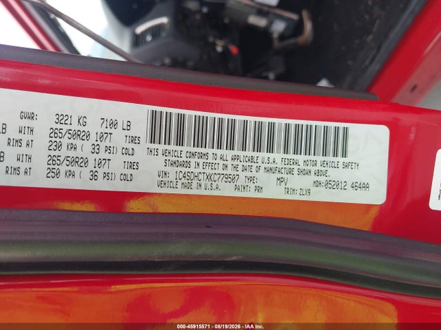 Dodge Durango R/t Rwd 2019 1C4SDHCTXKC779507 Image 9