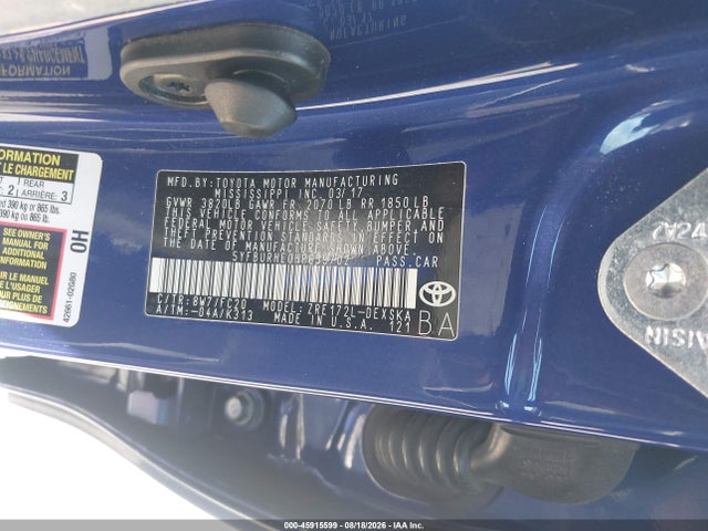 Toyota COROLLA SE 2017 5YFBURHE0HP659702 Image 9