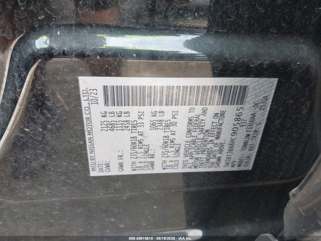 Продаж на аукціоні авто 2023 Nissan Rogue Sv Intelligent Awd, vin: 5N1BT3BB8PC905865, номер лоту: 45915610