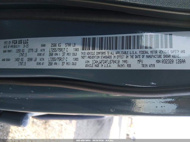 1C4HJWFG4FL670410 Jeep Wrangler Unlimited Rubicon