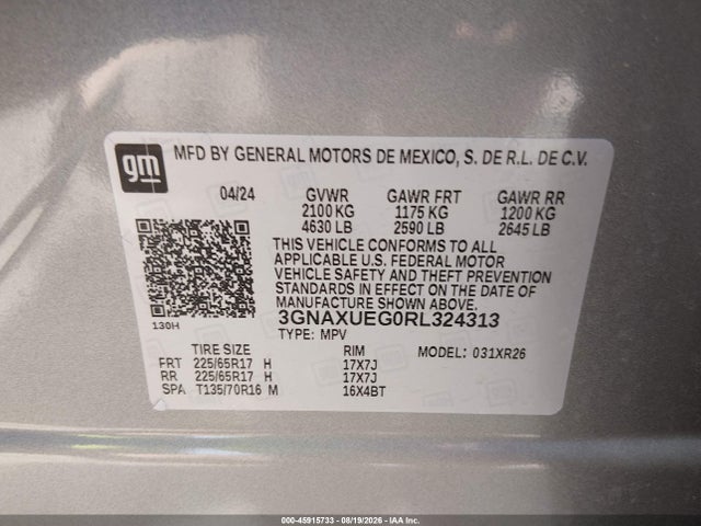 Chevrolet Equinox Awd Lt 2024 3GNAXUEG0RL324313 Image 9