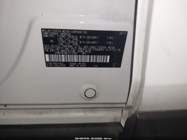 Toyota RAV4 LE 2017 JTMZFREV8HJ712390 Image 9