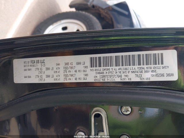 45915793 :رقم المزاد ، 1C6RR7ST6FS717648 vin ، 2015 Ram 1500 Tradesman مزاد بيع