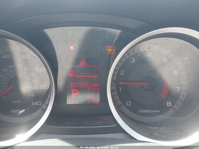 2008 Mitsubishi Lancer Gts მანქანა იყიდება აუქციონზე, vin: JA3AU86UX8U013374, აუქციონის ნომერი: 45915898