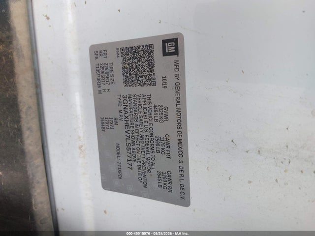 Продажа на аукционе авто 2020 Chevrolet Equinox Fwd Ls, vin: 3GNAXHEV7LS577177, номер лота: 45915976