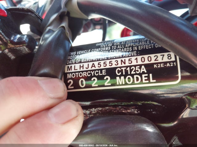 Honda Ct125 A 2022 MLHJA5553N5100278 Image 10