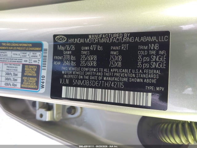 Hyundai TUCSON SEL 2026 5NMJB3DE7TH742115 Image 9