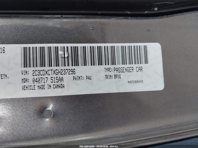 Продажа на аукционе авто 2016 Dodge Charger R/t, vin: 2C3CDXCTXGH237296, номер лота: 45916250