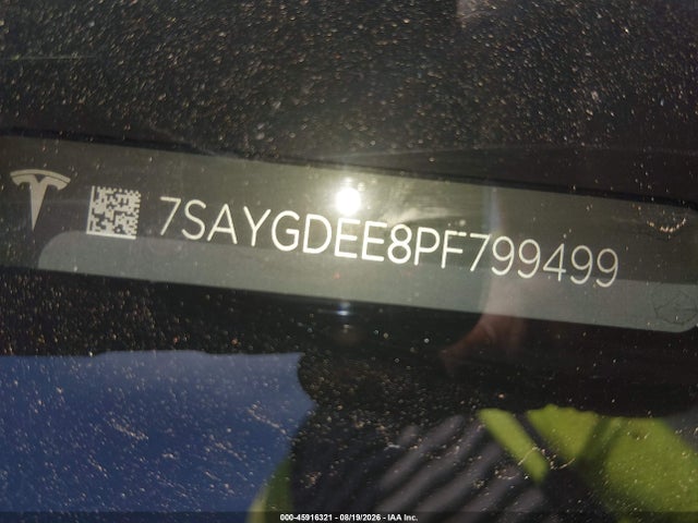 Продаж на аукціоні авто 2023 Tesla Model Y Awd/long Range Dual Motor All-wheel Drive, vin: 7SAYGDEE8PF799499, номер лоту: 45916321