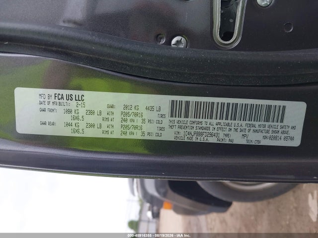 Продажа на аукционе авто 2015 Jeep Patriot Sport, vin: 1C4NJPBB8FD296431, номер лота: 45916355
