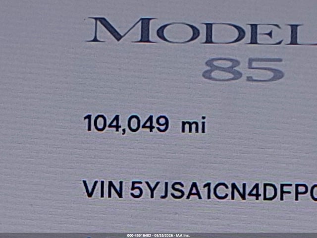 Aukcja sprzedaży 2013 Tesla Model S, vin: 5YJSA1CN4DFP09864, numer aukcji: 45916402